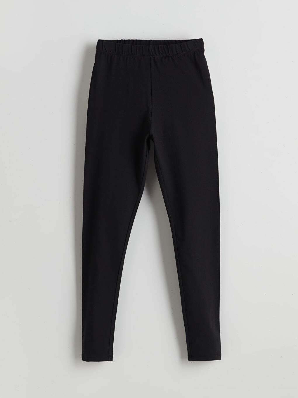 Siyah Beli Lastikli Kız Çocuk Uzun Tayt