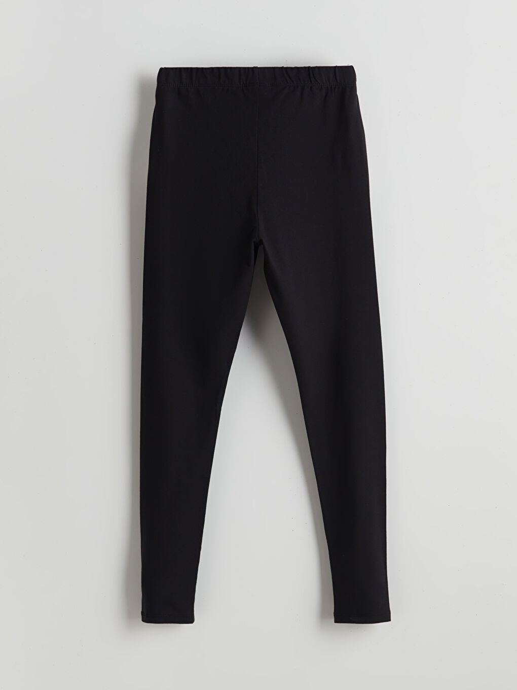 Siyah Beli Lastikli Kız Çocuk Uzun Tayt-1