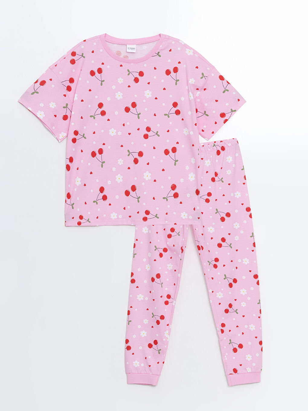 Crew Neck Girls' Pyjama Set -S58668Z4-LT4