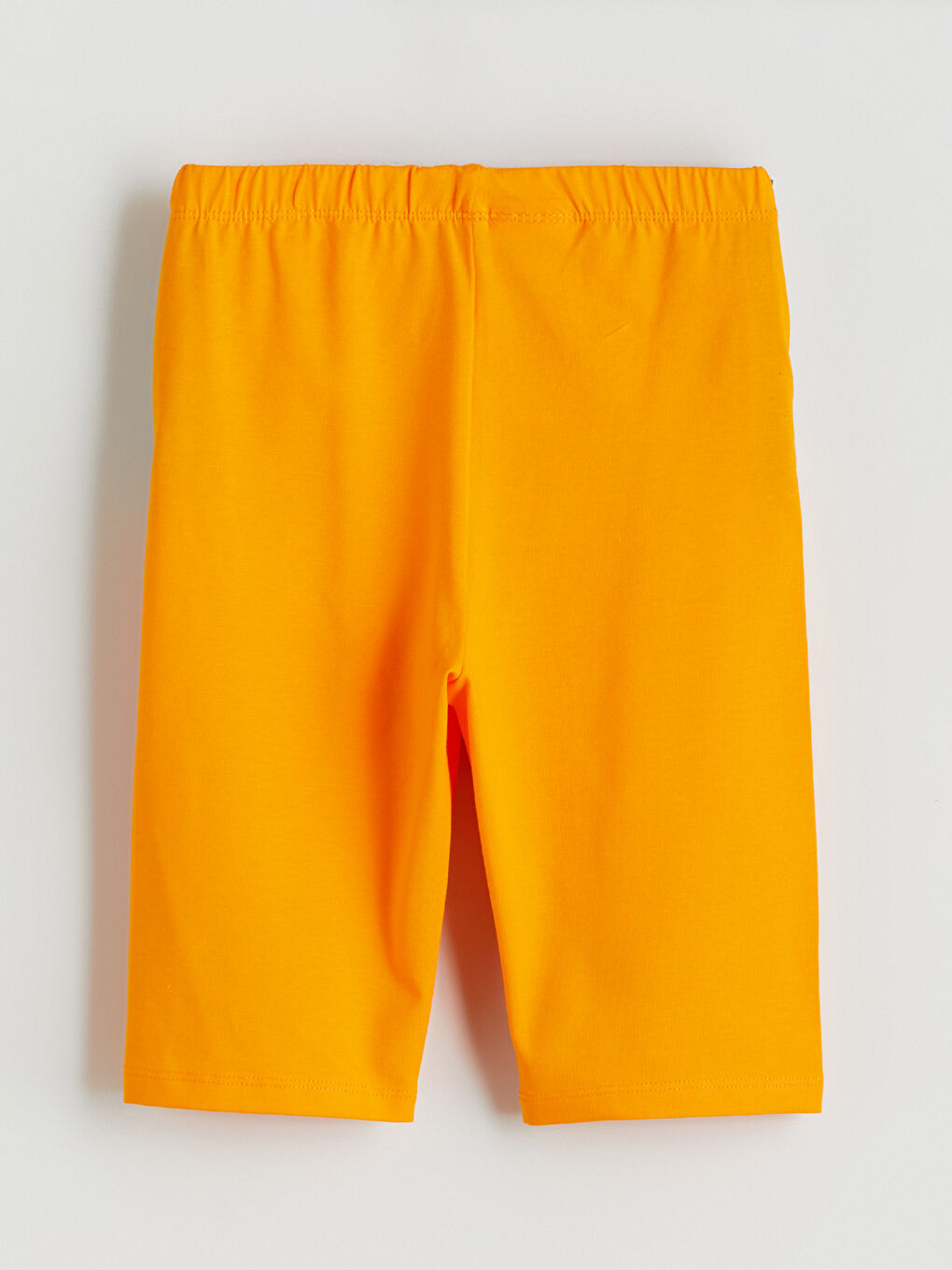 Turuncu Beli Lastikli Kız Çocuk Kısa Tayt-2