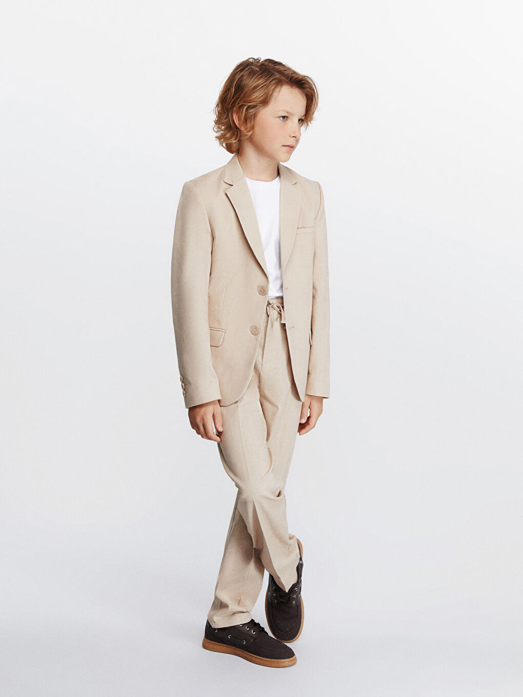 Bej Erkek Çocuk Takım Elbise-1