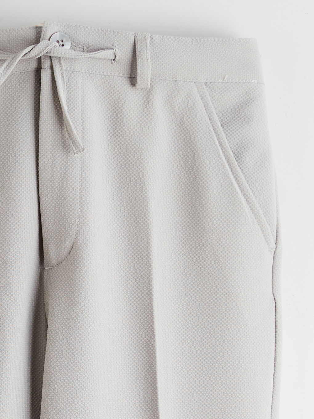 Gri Beli Lastikli Erkek Çocuk Pantolon-1