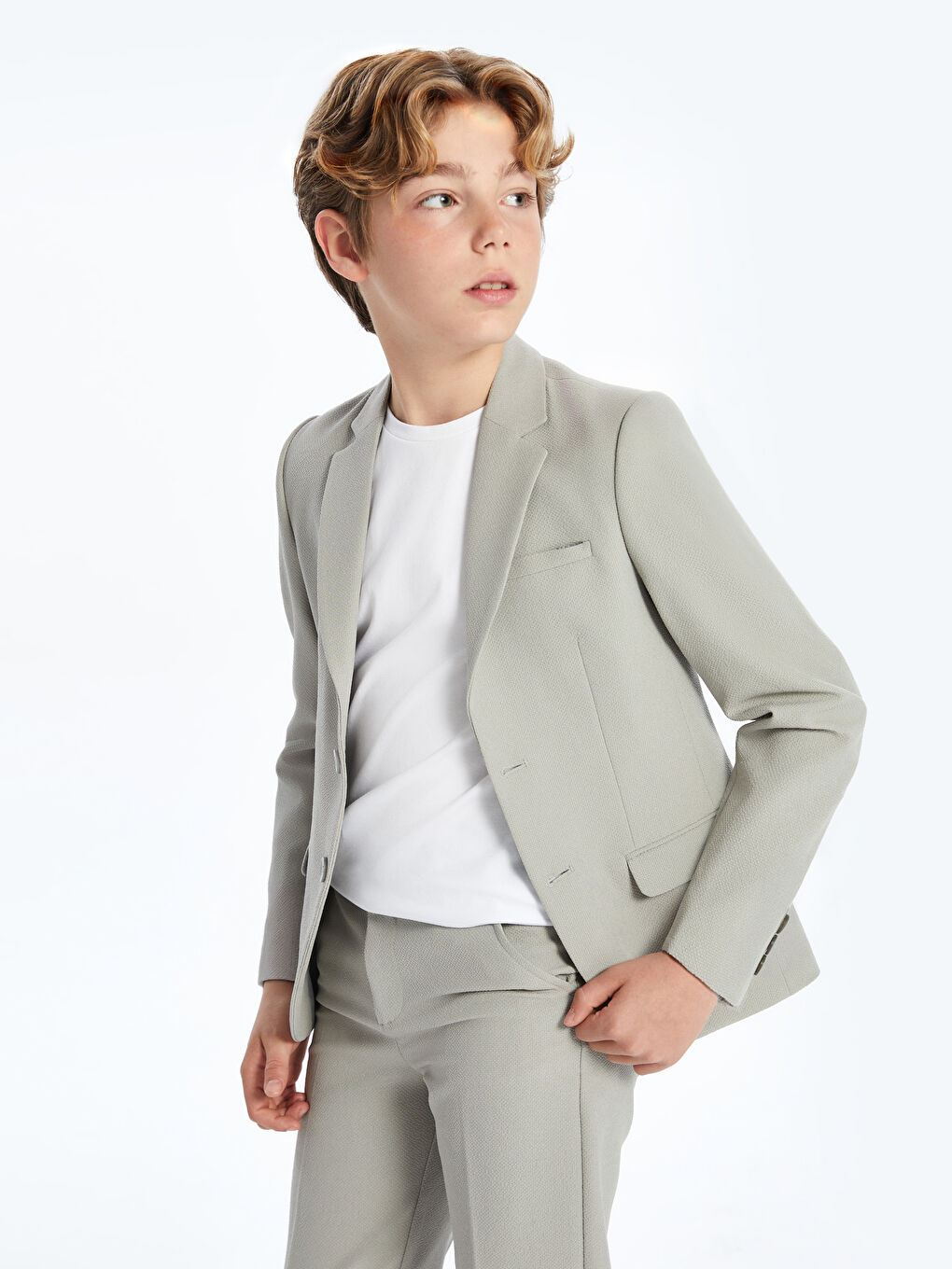 Gri Erkek Çocuk Takım Elbise-1