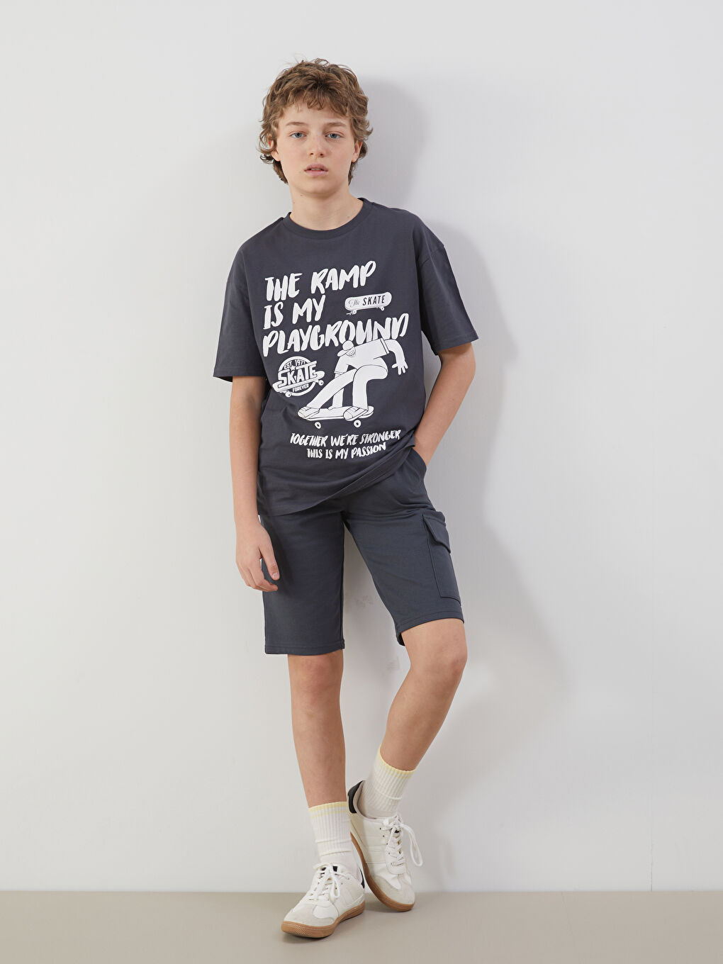 Boys' Cargo Shorts with Elastic Waist -S58698Z4-VFB