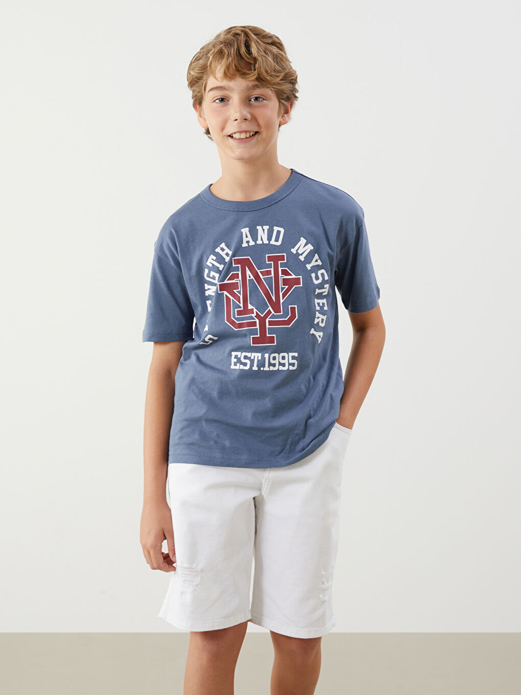 LCW Kids Crew Neck Boys' T-Shirt -S58700Z4-YLA