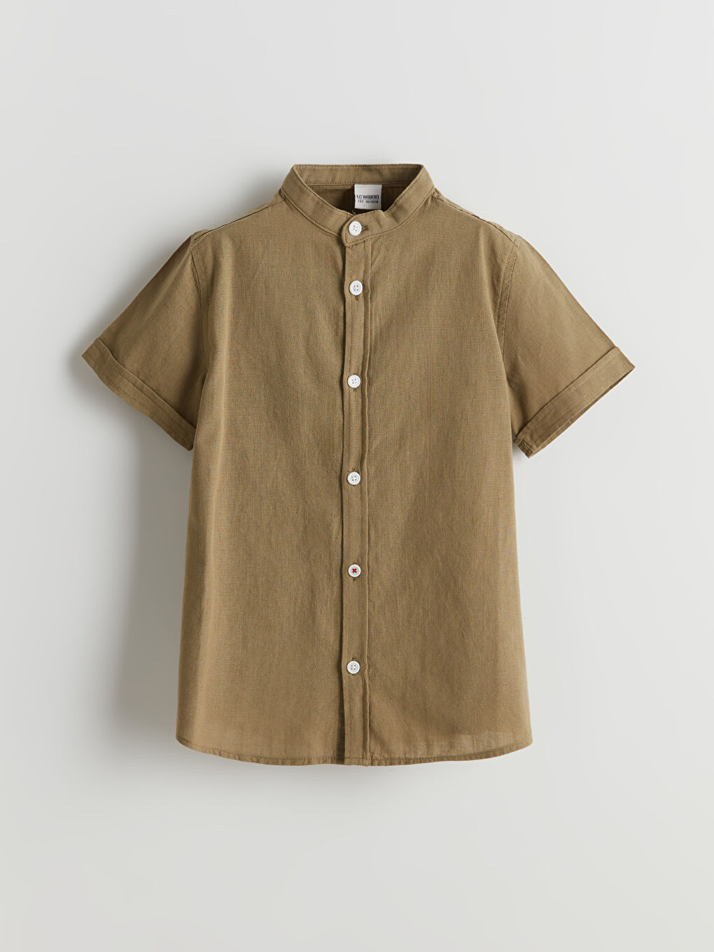 Grandad Collar Boys' Shirt -S58709Z4-GYP