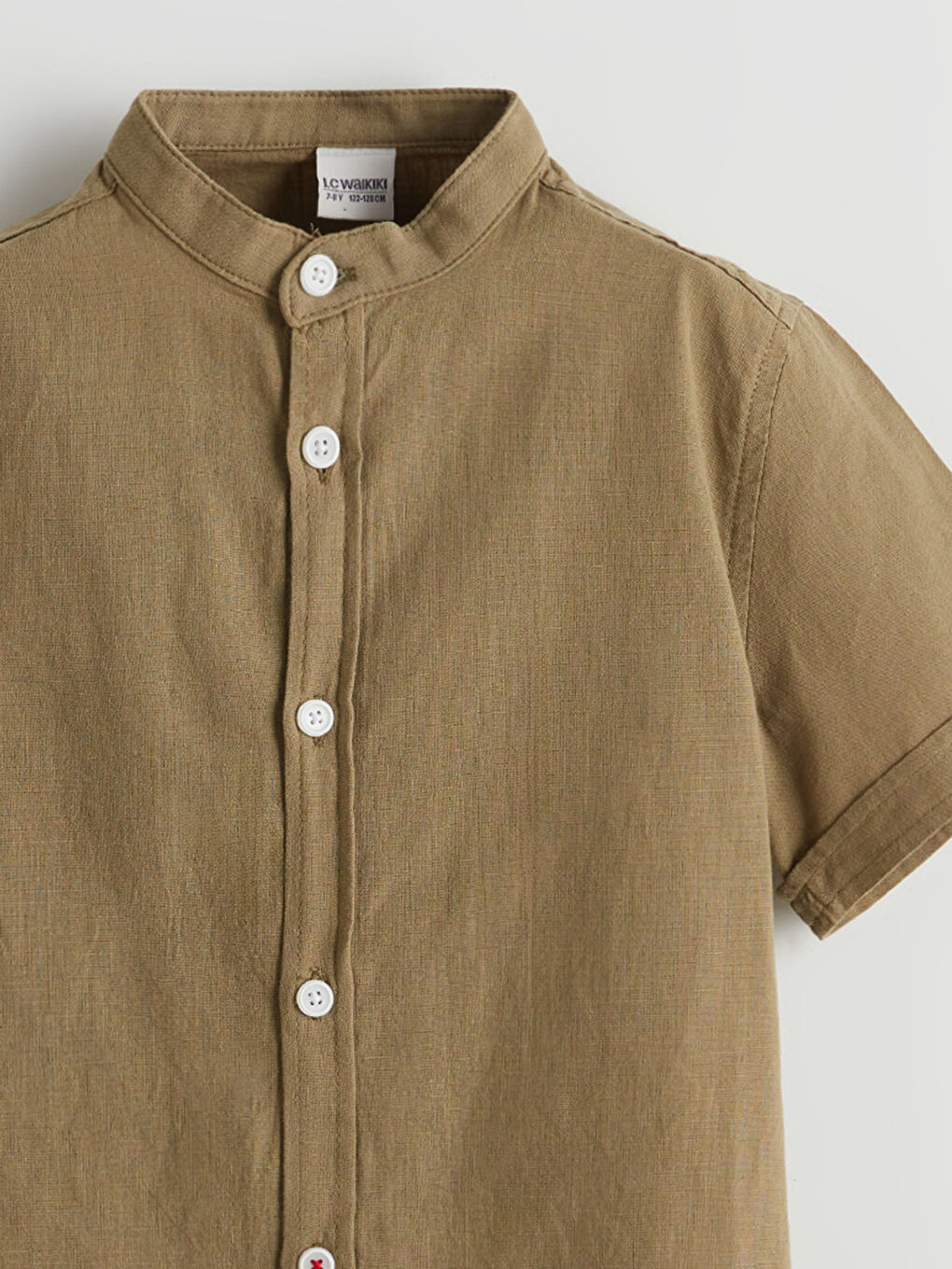 Grandad Collar Boys' Shirt -S58709Z4-GYP