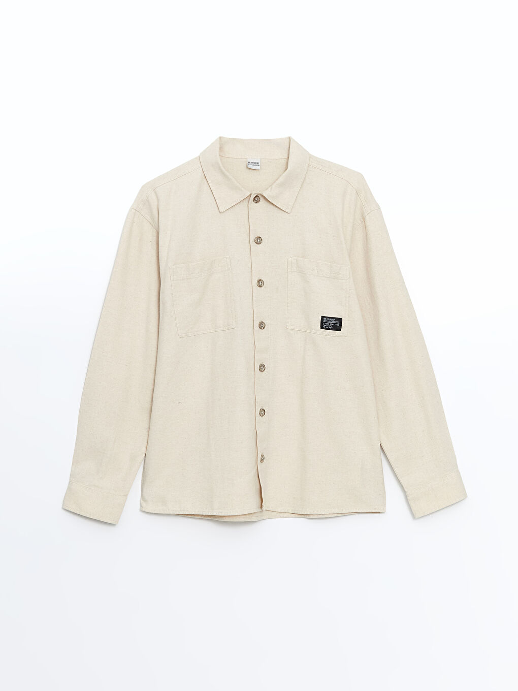 Long Sleeve Linen Blend Boy's Shirt -S58726Z4-FRX