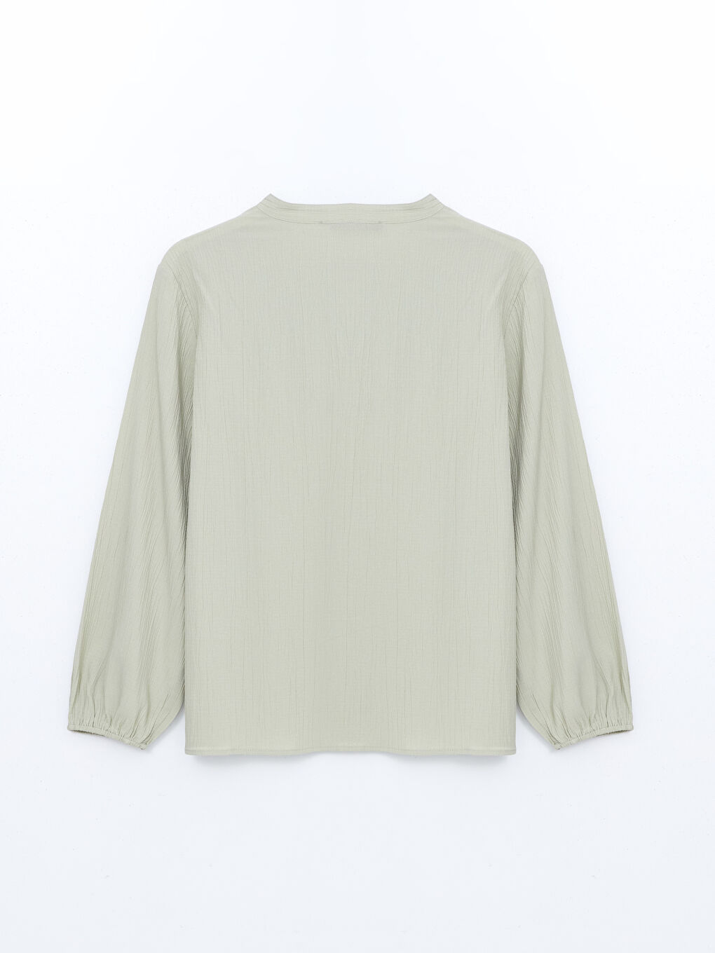 Teksturirana oversize ženska bluza sa kragnom na vezivanje -S58734Z8-RMF