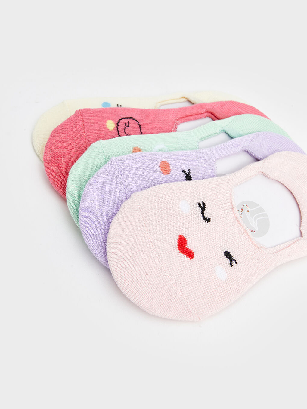 Patterned Girl's Ballet Socks 5 Pieces -S58778Z4-FUT