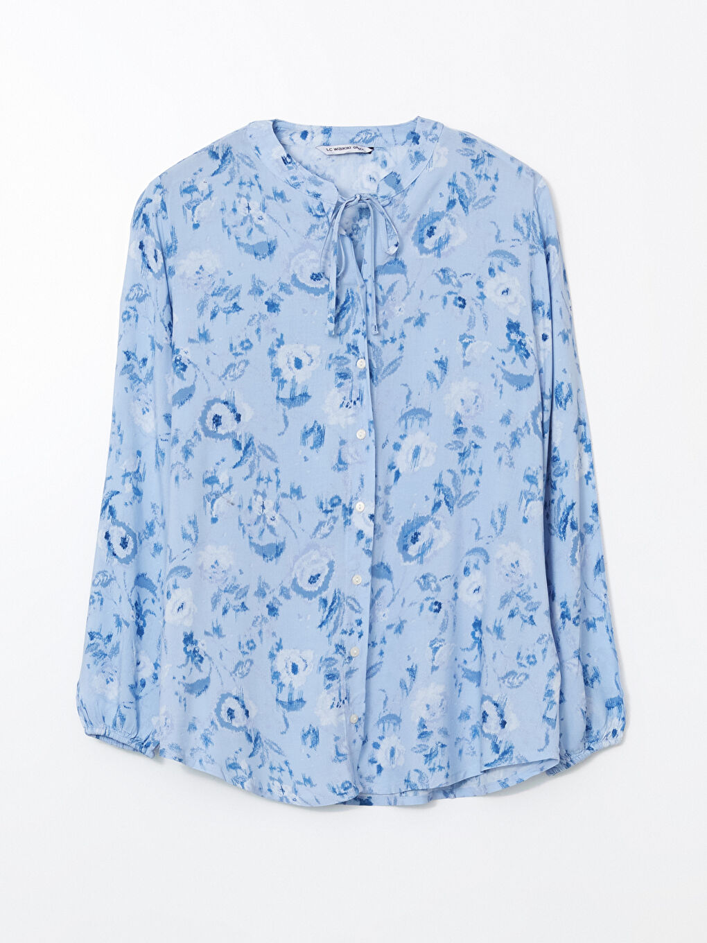 Tie Neck Patterned Women's Blouse -S58828Z8-LQK