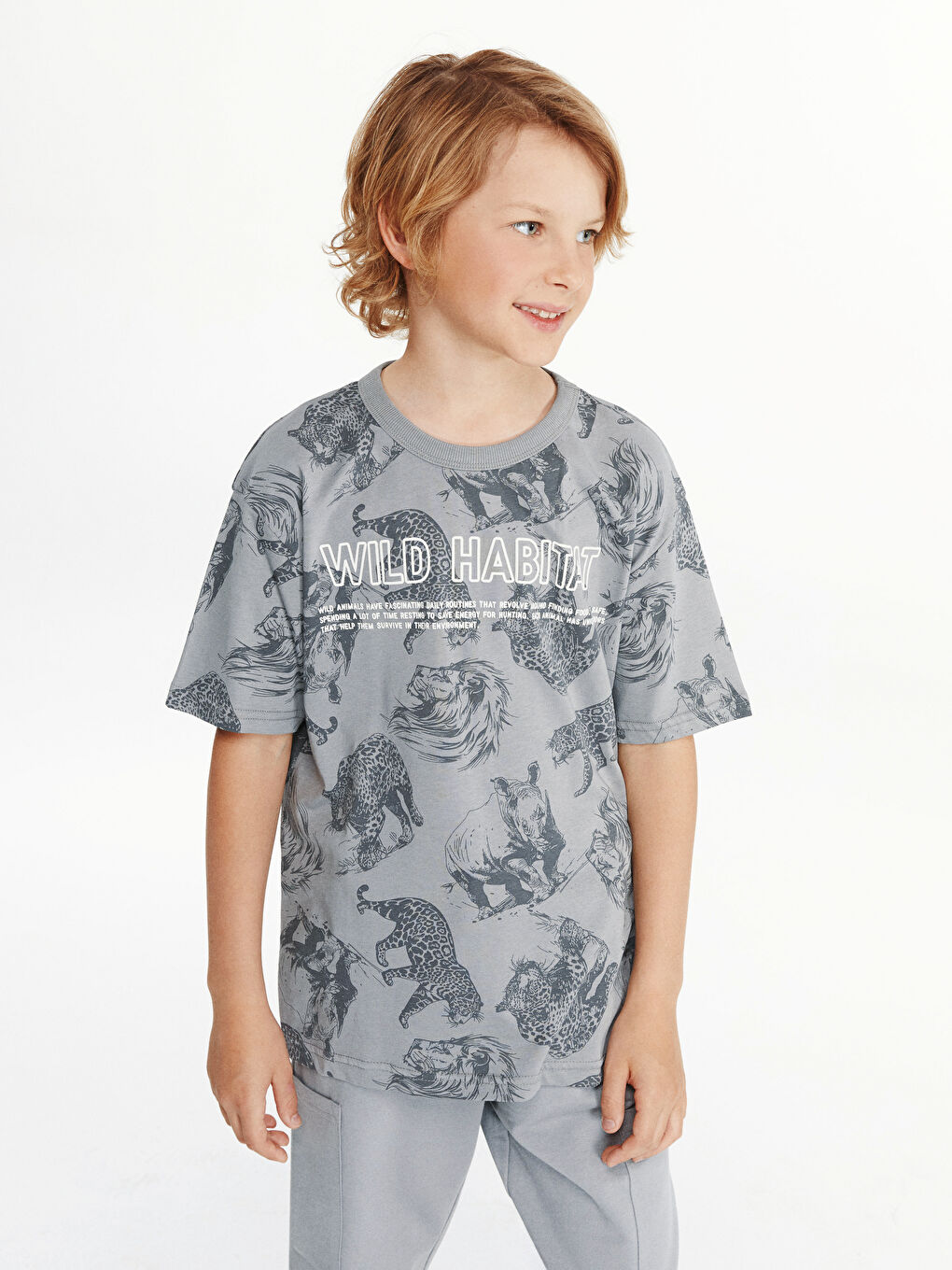 Crew Neck Boys' T-Shirt -S58830Z4-LRW