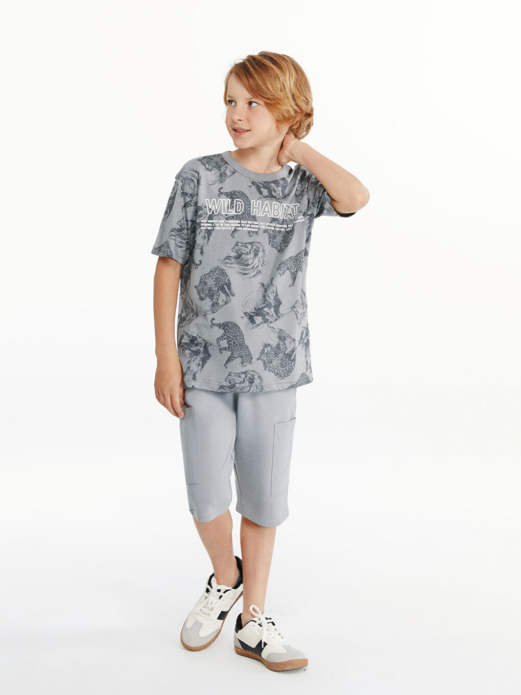 Crew Neck Boys' T-Shirt -S58830Z4-LRW