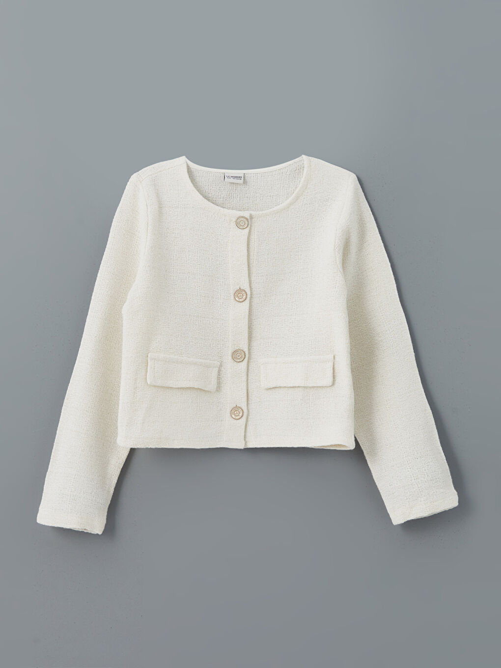 Ekru Kız Çocuk Tüvit Ceket