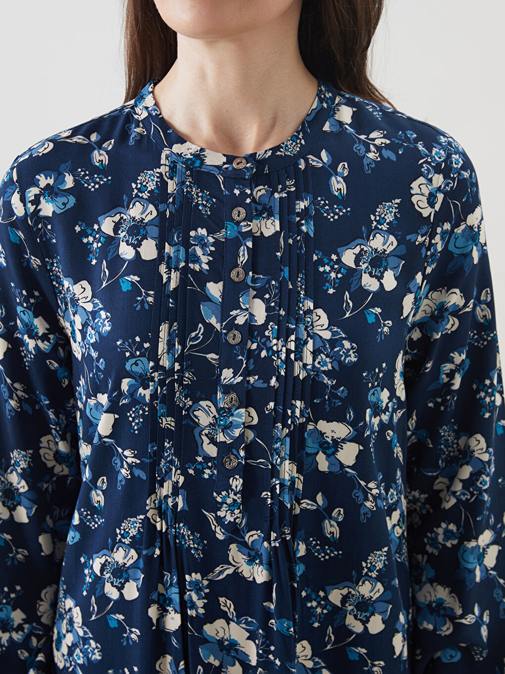 Crew Neck Floral A-Line Dress -S58905Z8-LSJ