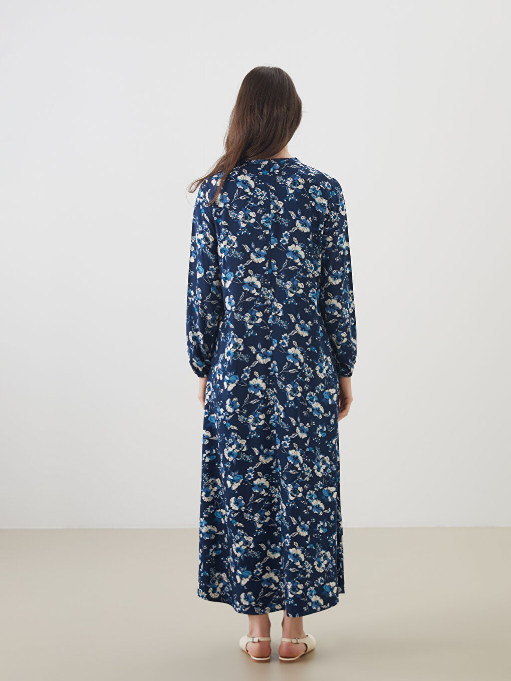 Crew Neck Floral A-Line Dress -S58905Z8-LSJ