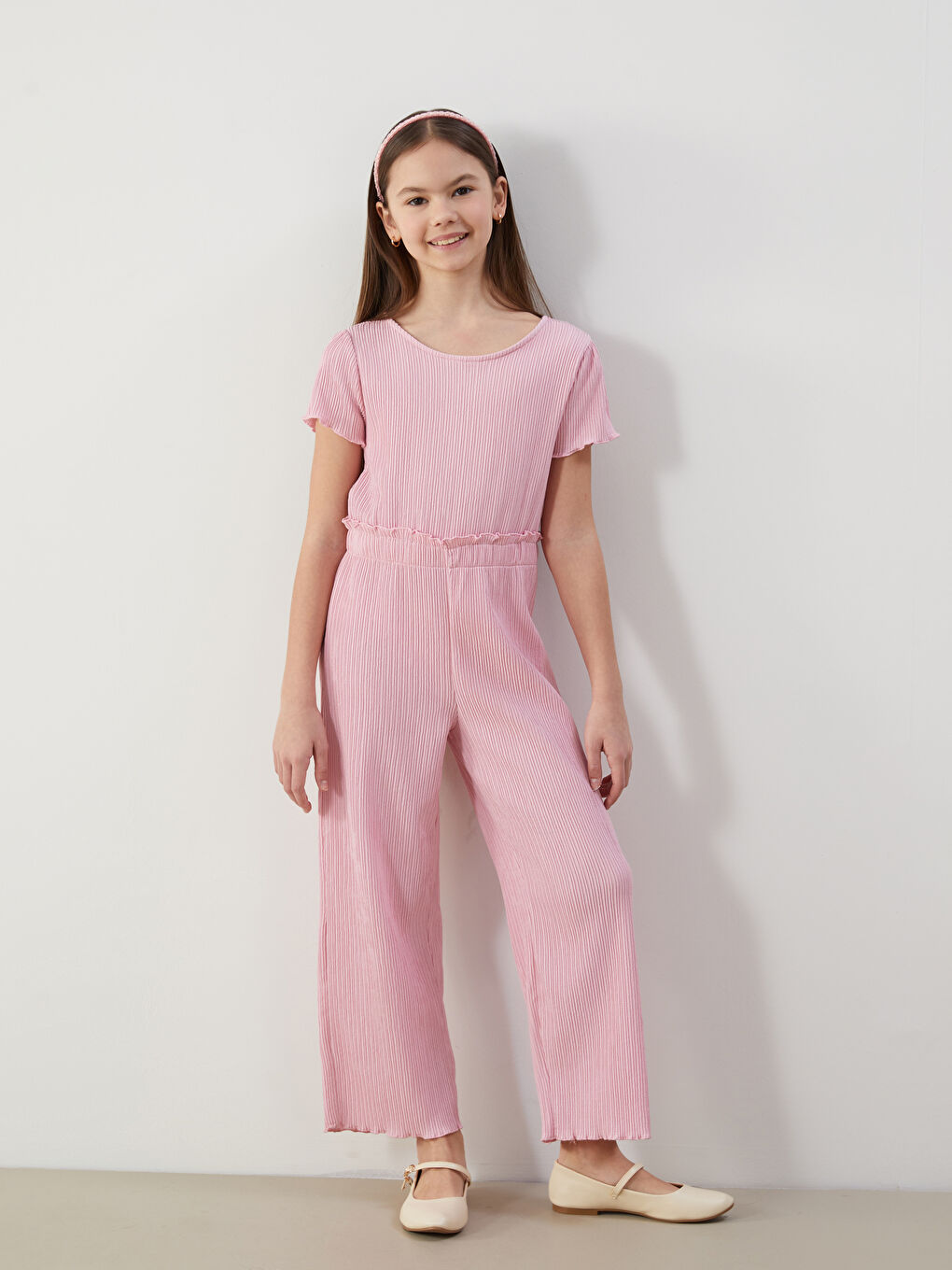 Crew Neck Girls Overalls -S59015Z4-YU0