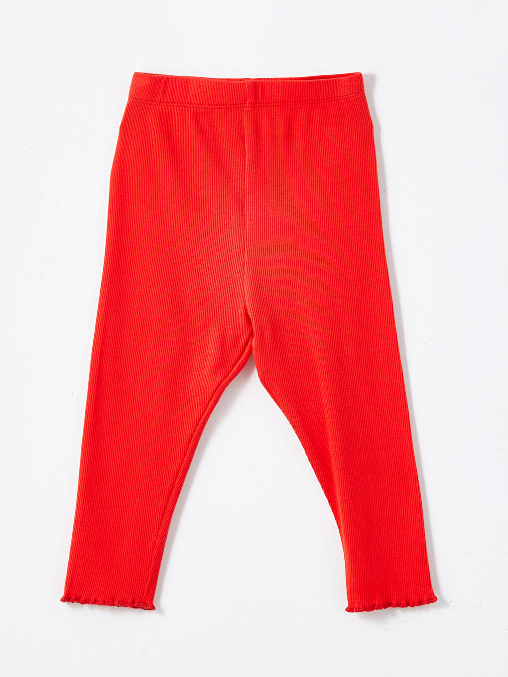 Kırmızı Beli Lastikli Basic Kız Bebek Tayt