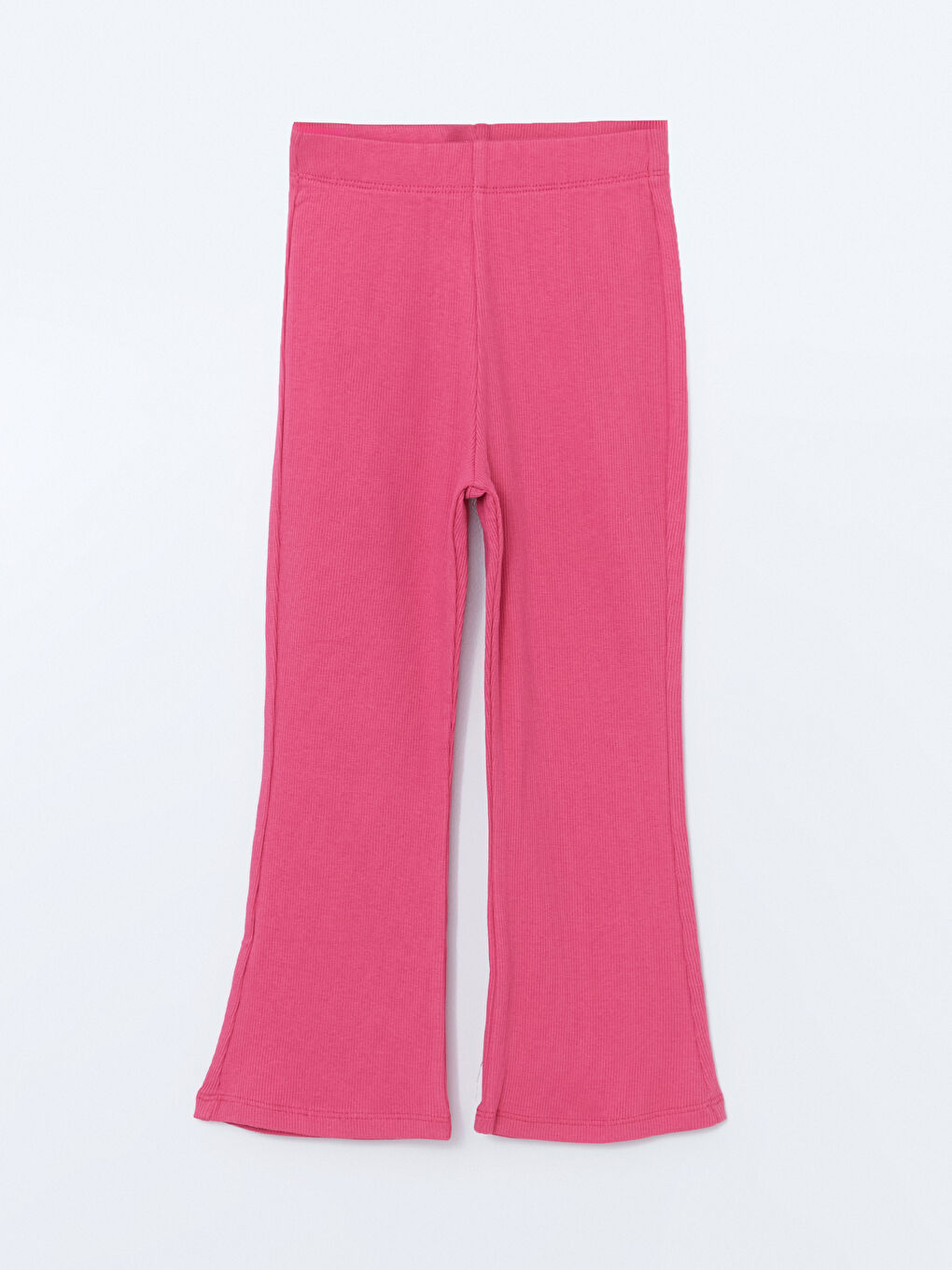 Fuşya Beli Lastikli İspanyol Paça Kız Bebek Tayt