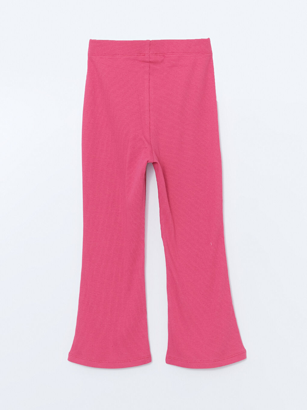 Fuşya Beli Lastikli İspanyol Paça Kız Bebek Tayt-1