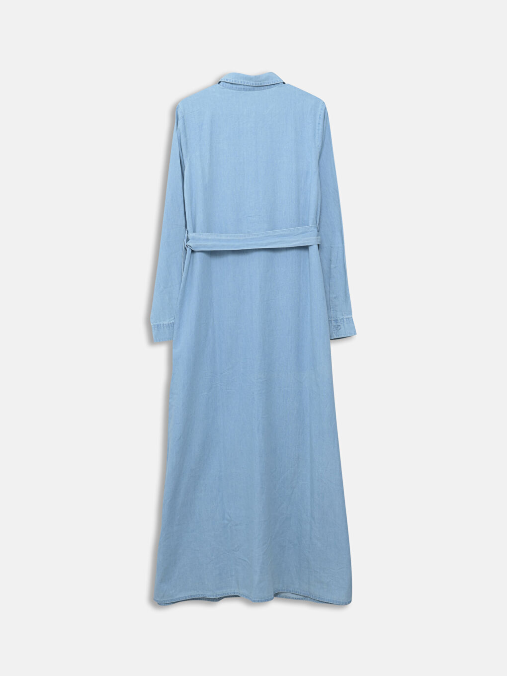 Collared Neck Women's Denim Dress-1