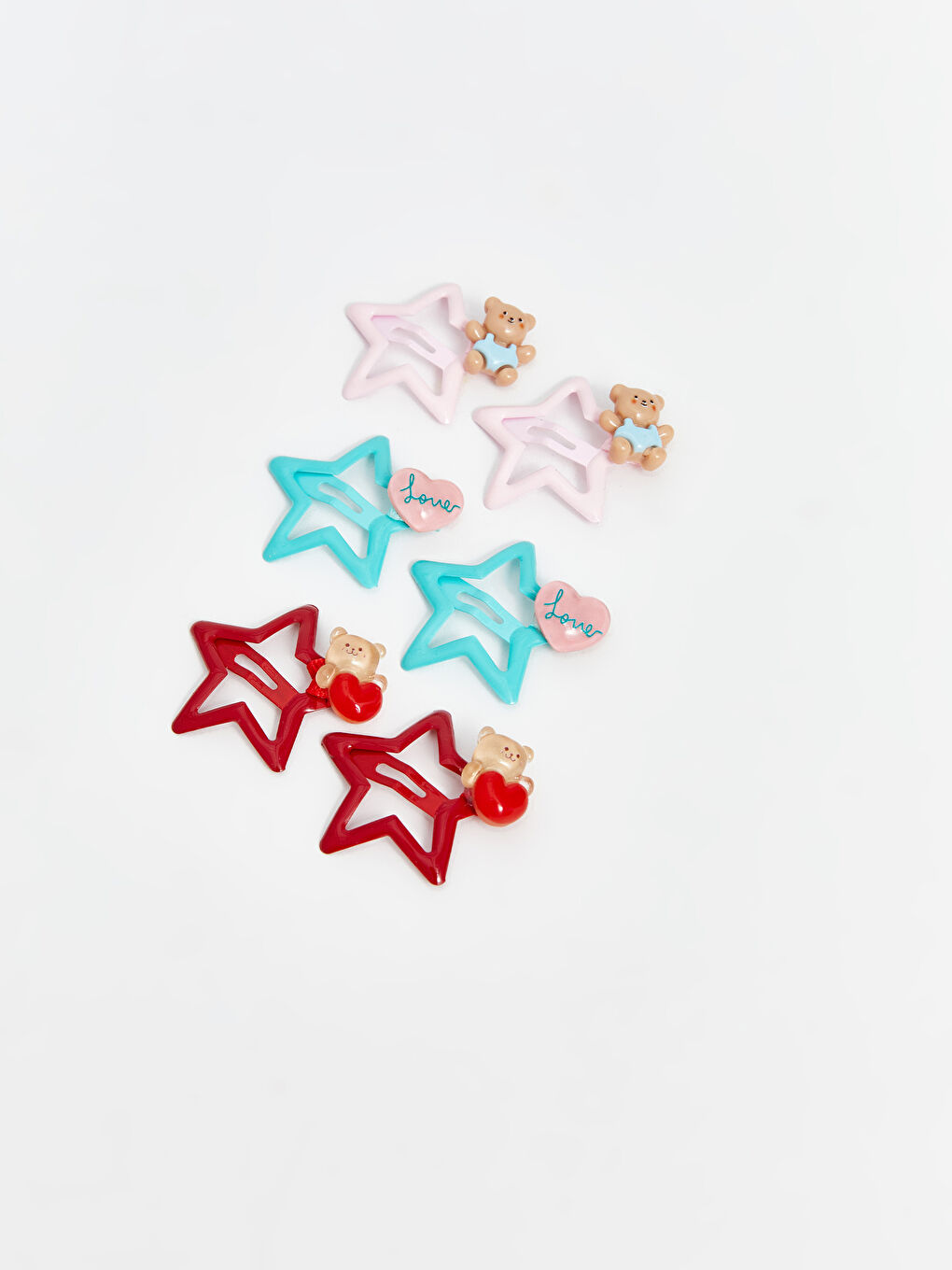 LCW ACCESSORIES Karışık Kız Çocuk Toka Seti 6'lı - 1