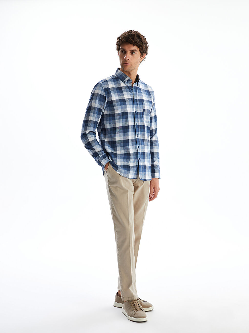 LCWAIKIKI Classic Regular Fit Men's Shirt -S59113Z8-LMR