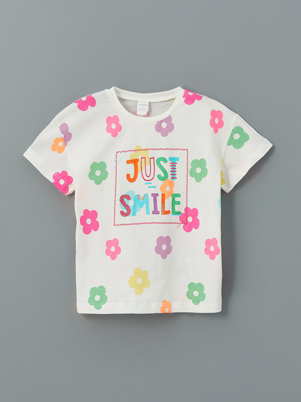 Crew Neck Printed Jersey Girls' T-Shirt