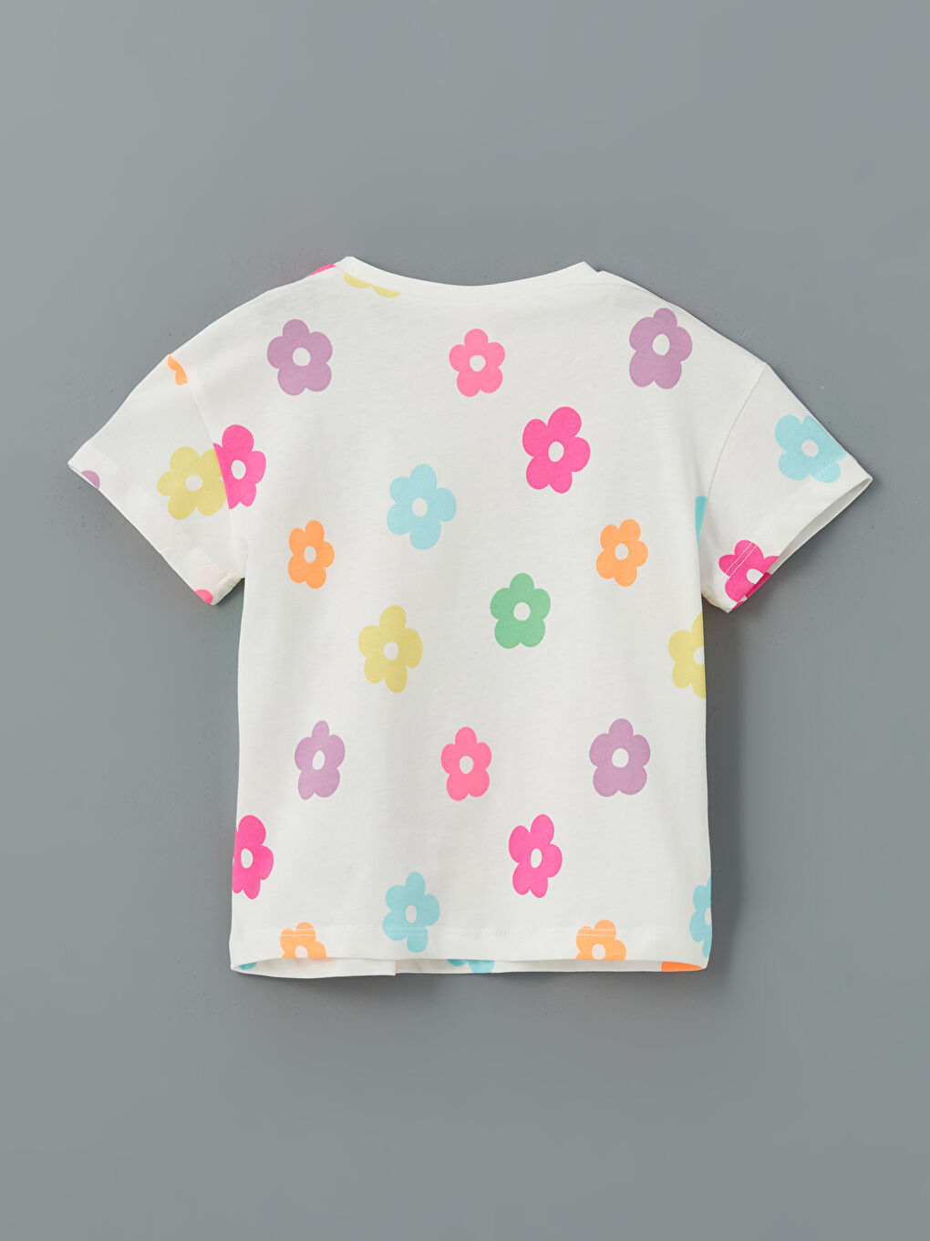 Crew Neck Printed Jersey Girls' T-Shirt-1