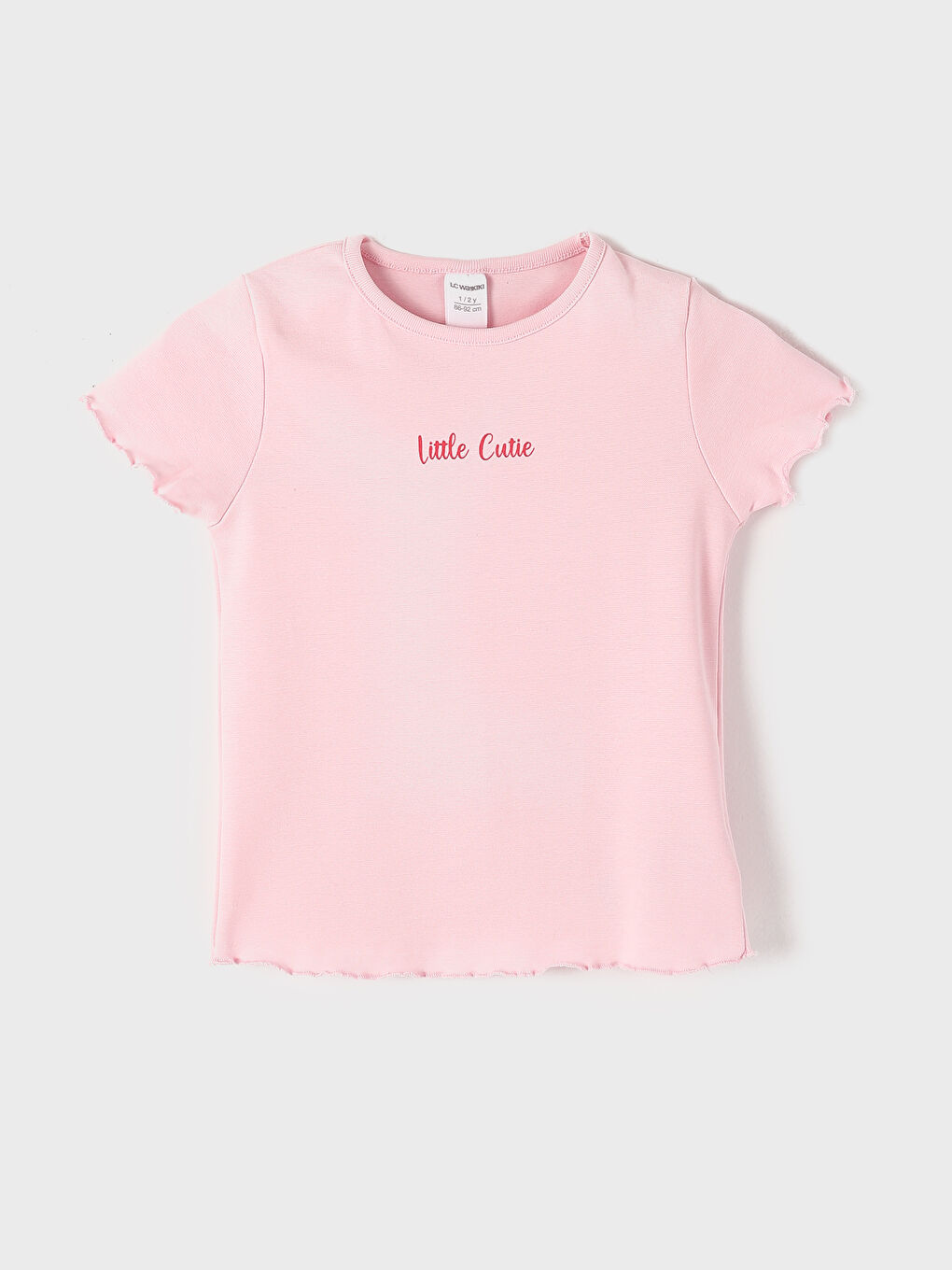 تيشيرت للبنات بياقة دائرية مطبوع-1