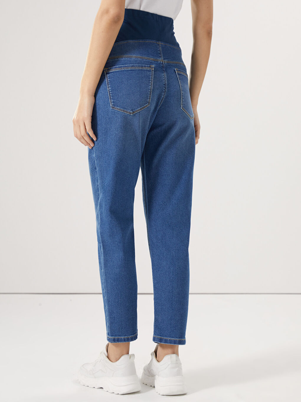 Trudničke farmerke mom fit kroja sa pojasom preko stomaka -S59128Z8-507