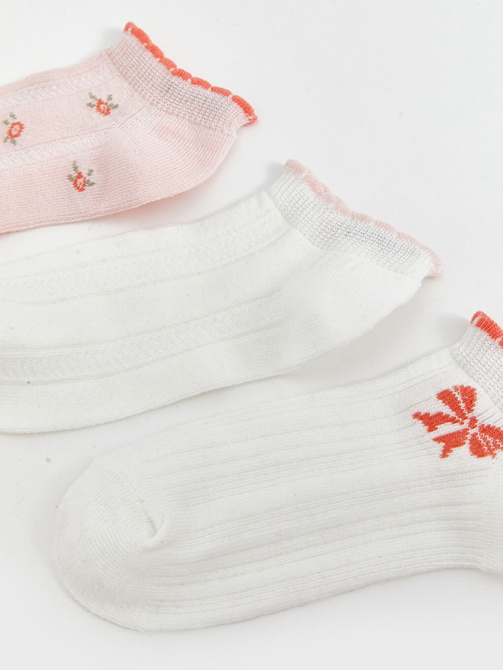 Floral Girls' Bootie Socks 5-Piece -S59136Z4-FR6