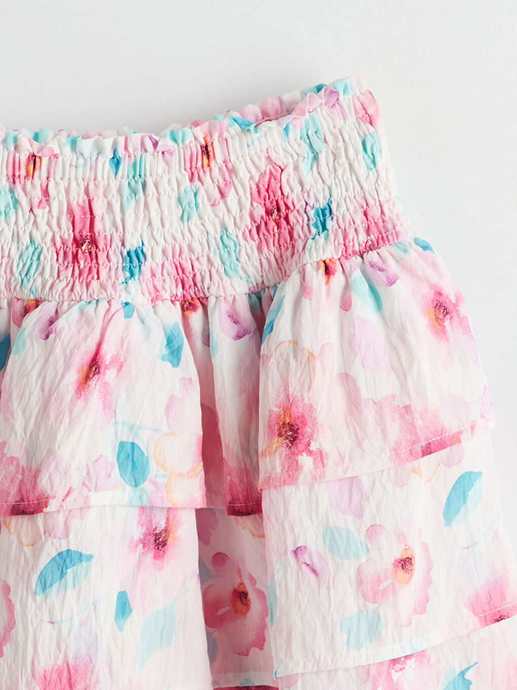 Floral Girl's Skirt with Elastic Waist -S59139Z4-LT4