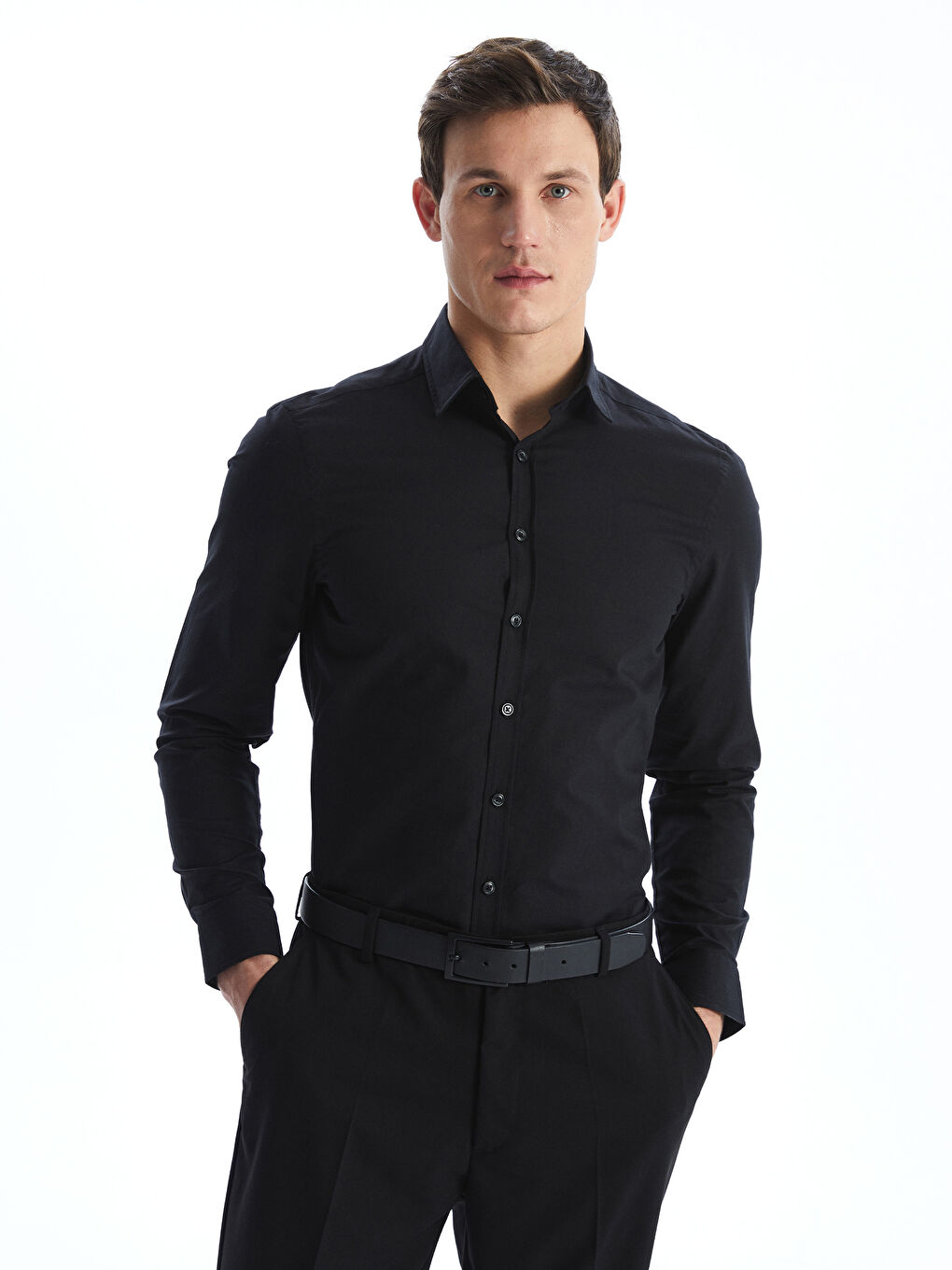 Regular Fit Long Sleeve Men's Shirt -S59143Z8-RQL