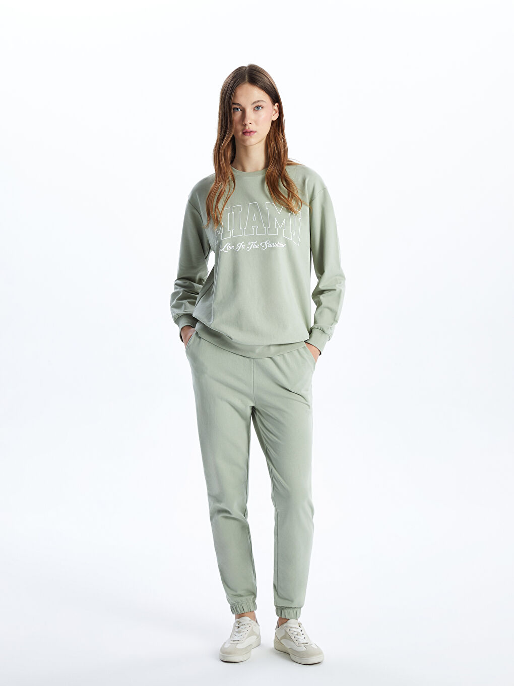XSIDE Crew Neck Miami Printed Women's Sweatshirt -S59163Z8-Y0W