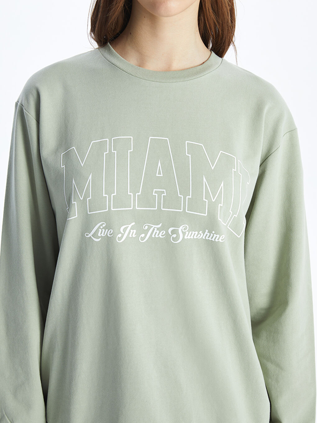 XSIDE Crew Neck Miami Printed Women's Sweatshirt -S59163Z8-Y0W