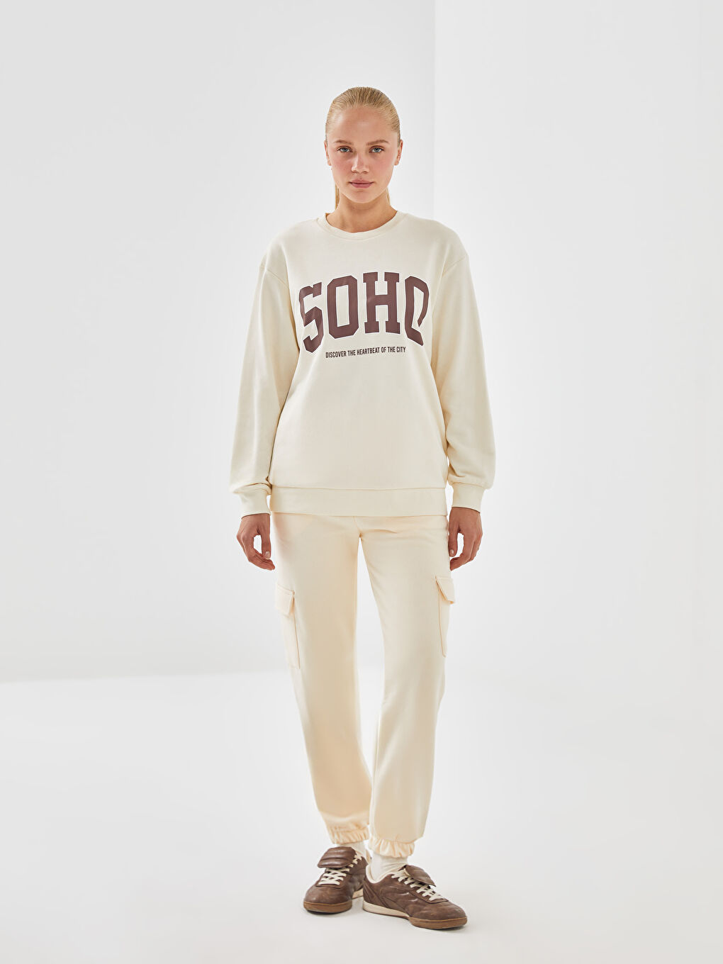 XSIDE Crew Neck Soho Printed Women's Sweatshirt -S59173Z8-YXD