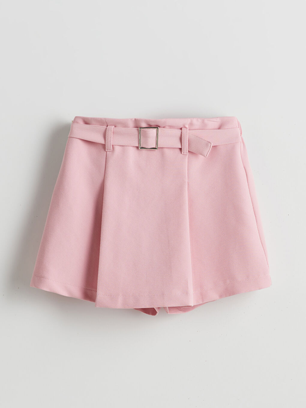 LCW Kids Elastic Waist Pleated Girl's Shorts Skirt -S59175Z4-YU0