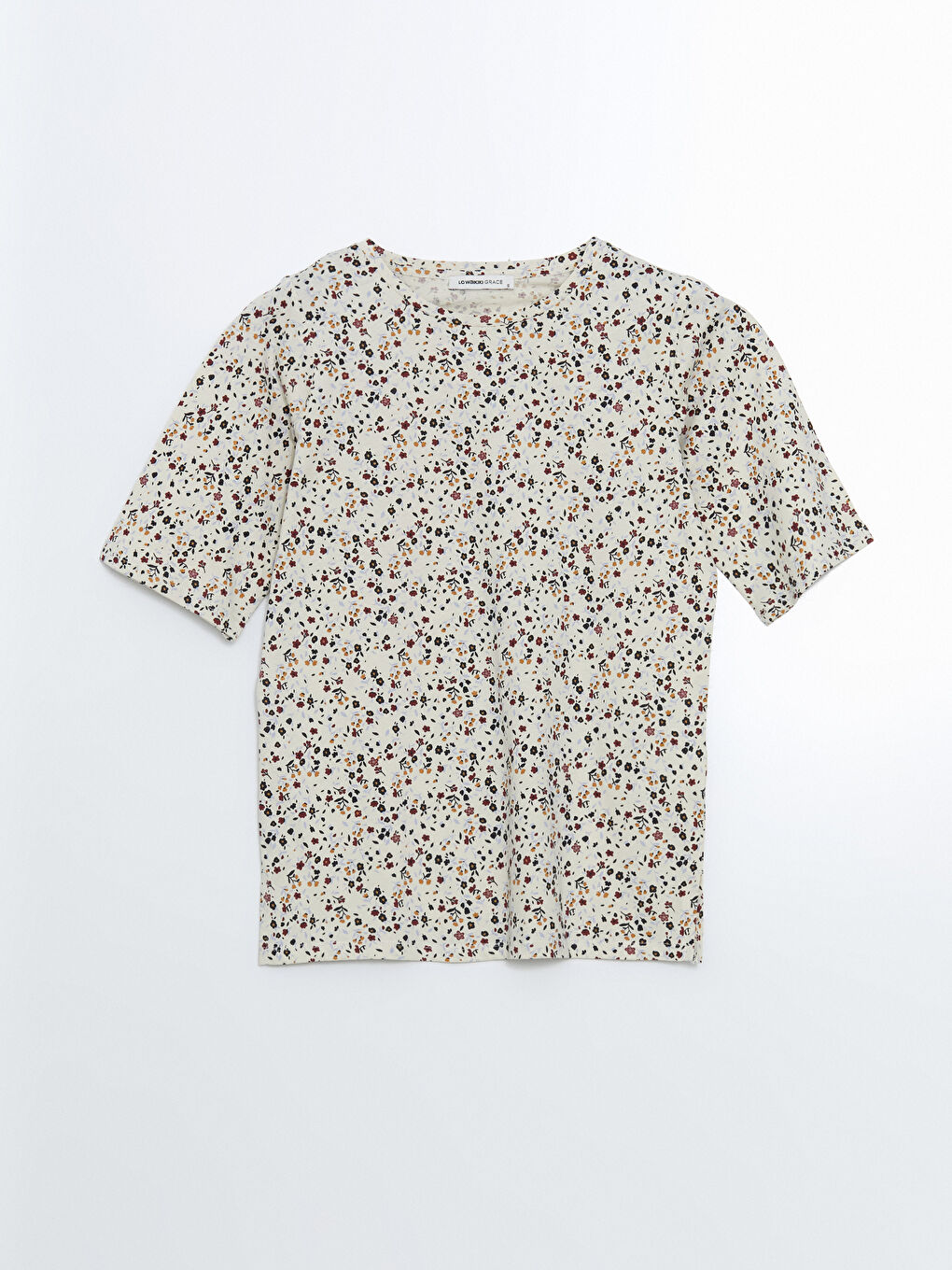 LCW Grace Crew Neck Floral Women's T-Shirt -S59179Z8-SWE
