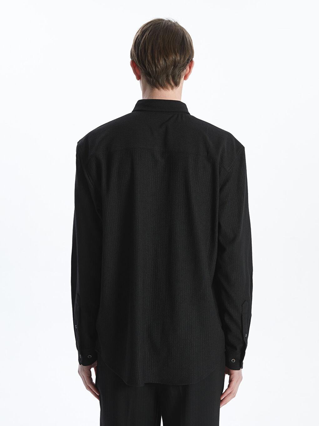 قميص رجالي كم طويل بقصة عادية-3