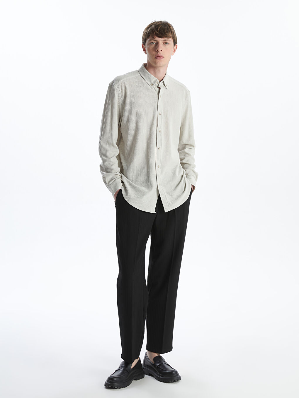 Regular Fit Long Sleeve Men's Shirt-1