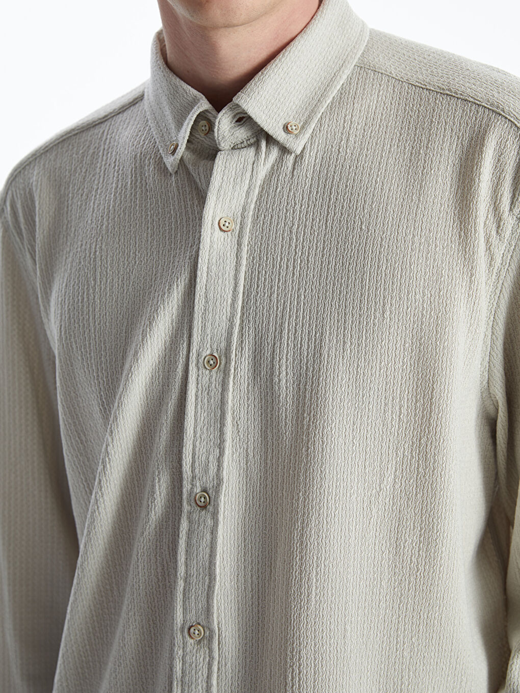 Regular Fit Long Sleeve Men's Shirt-2