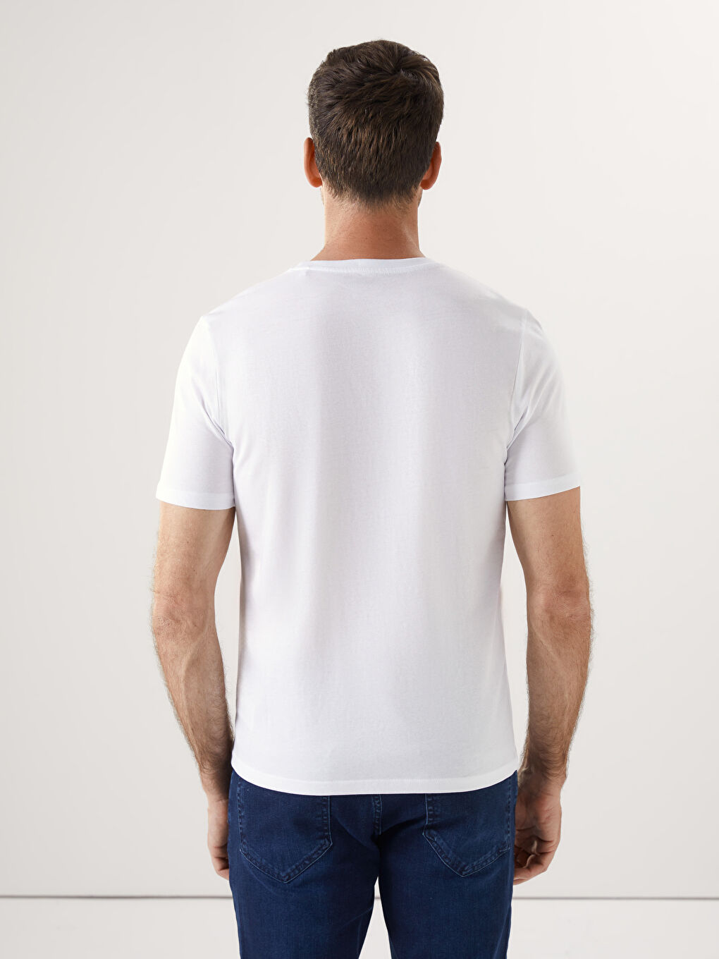 Crew Neck Printed Jersey Men's T-Shirt -S59219Z8-Q6K