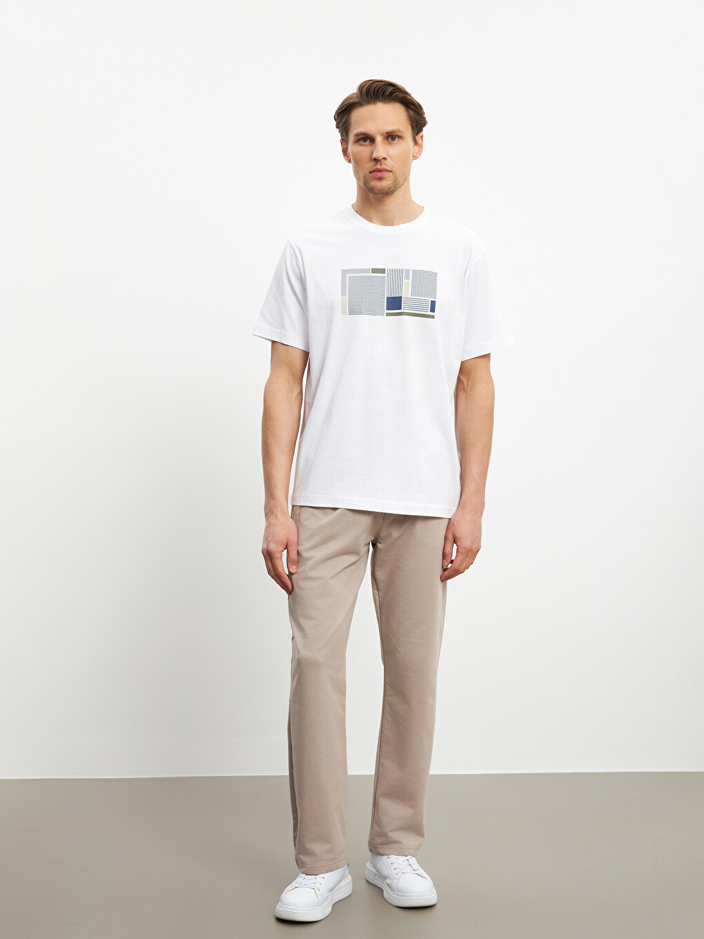 Crew Neck Printed Jersey Men's T-shirt-1