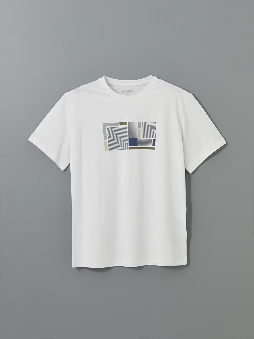Crew Neck Printed Jersey Men's T-shirt-3