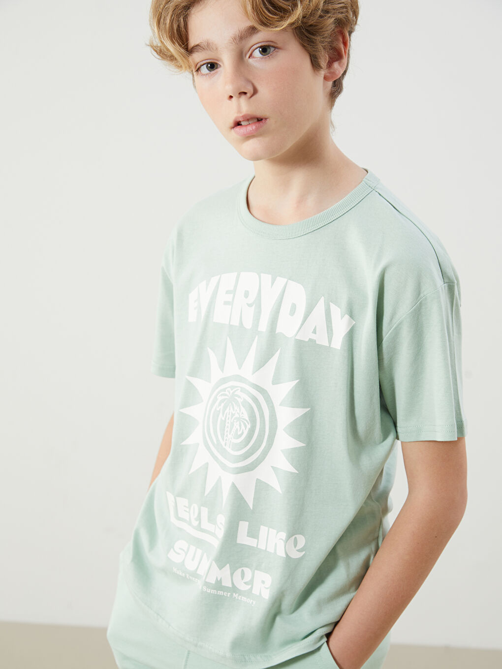 Crew Neck Boys' T-Shirt -S59222Z4-G3H