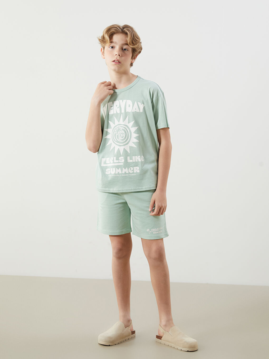 Crew Neck Boys' T-Shirt -S59222Z4-G3H