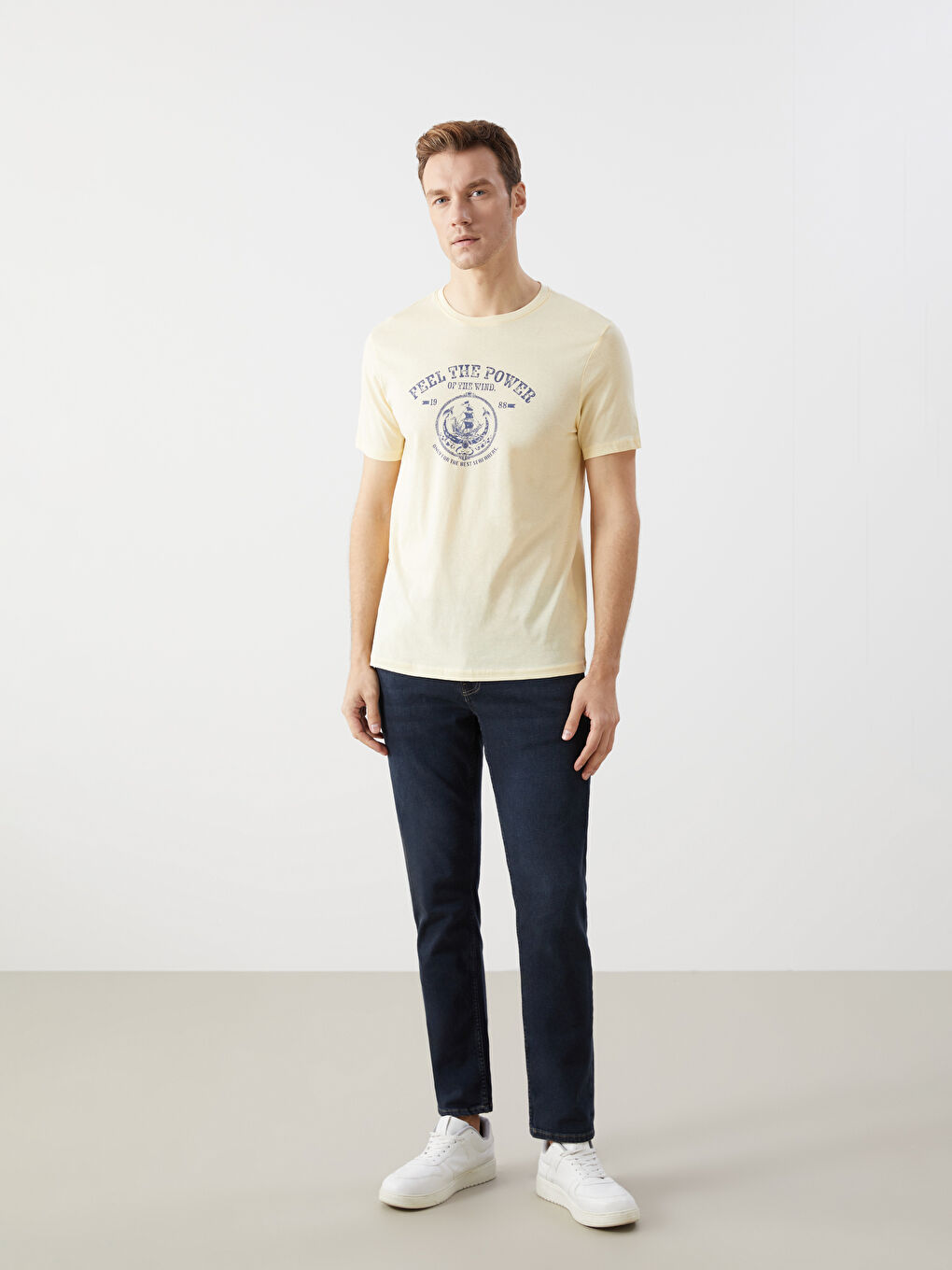Crew Neck Printed Jersey Men's T-Shirt -S59224Z8-FDS
