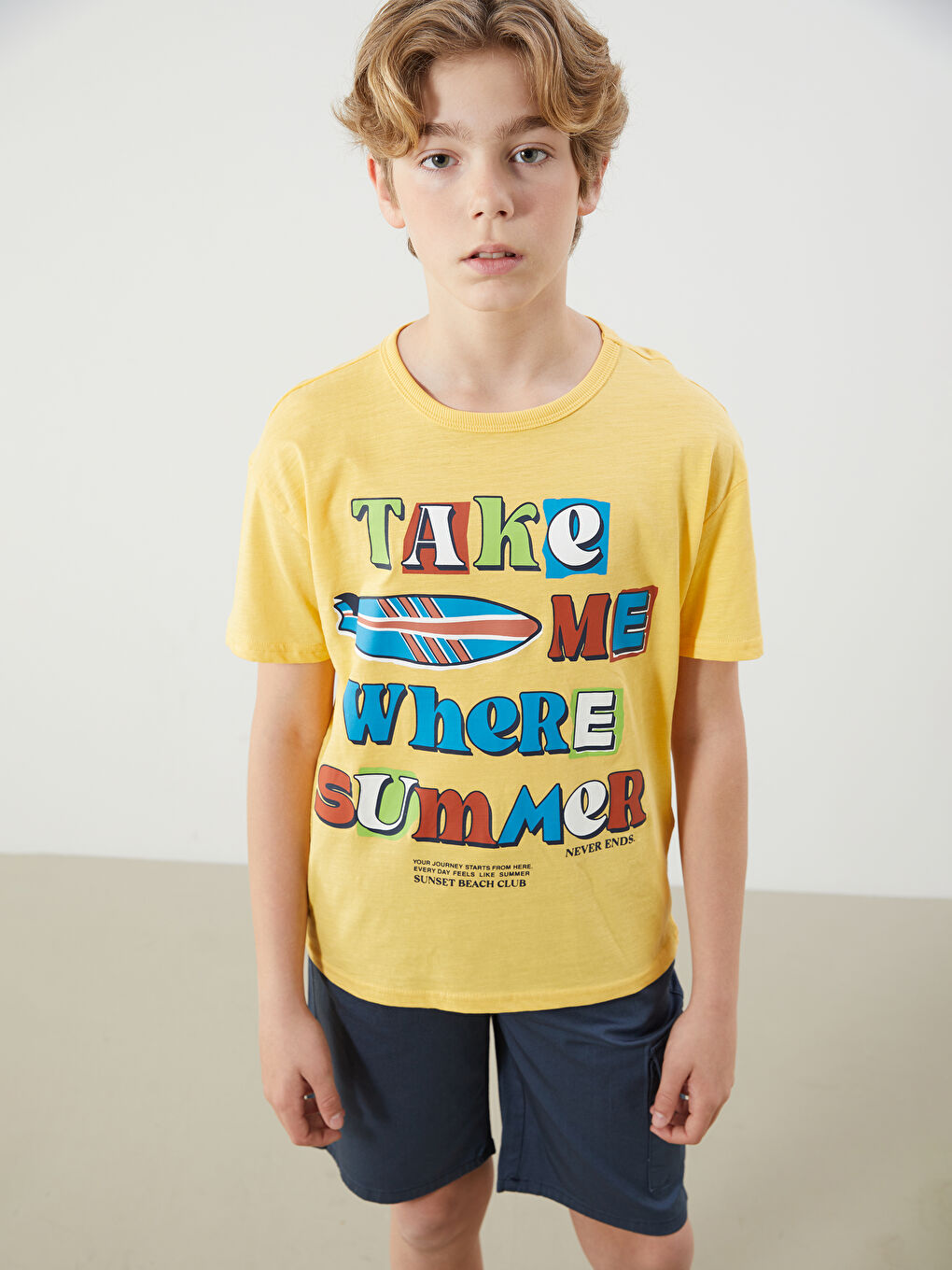 Crew Neck Boys' T-Shirt -S59225Z4-FYF