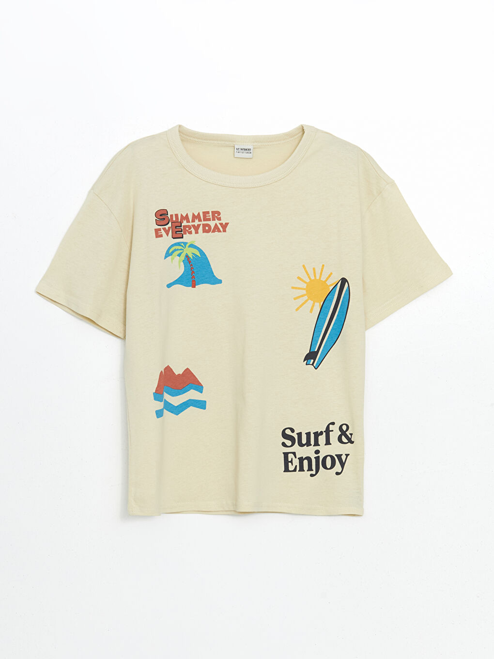 Crew Neck Printed Jersey Boys' T-Shirt -S59226Z4-FRX